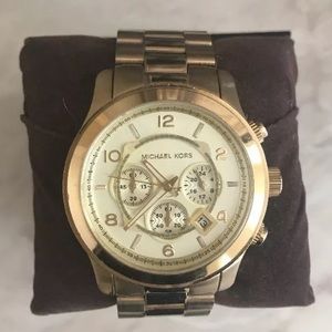 Michael Kors Gold tone Runway watch MK8077
